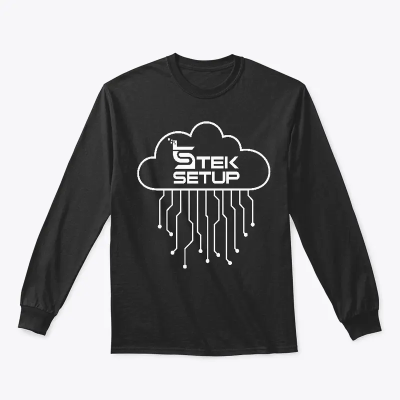 Men Black T-Shirt Cloud White Logo