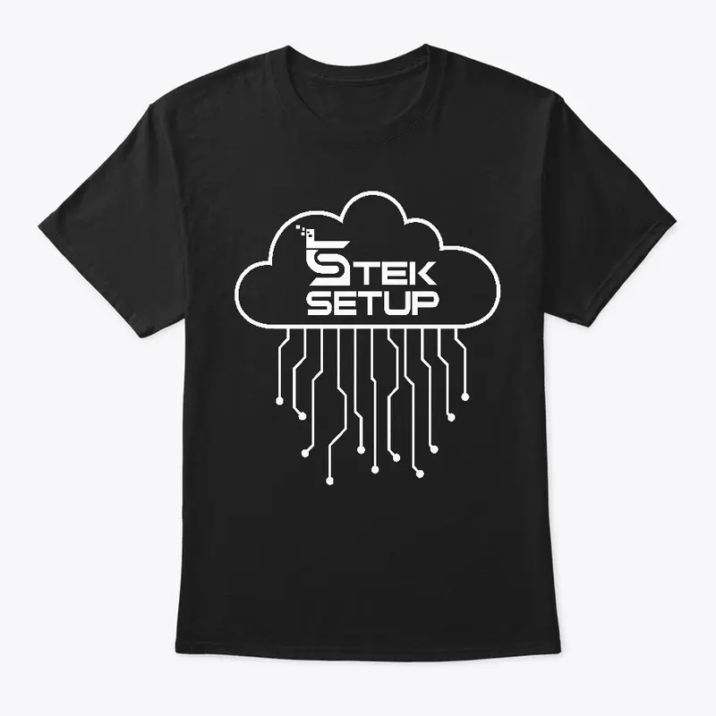 Men Black T-Shirt Cloud White Logo